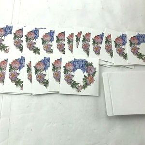 Lot of 19 Blank Cards floral wreath NEW